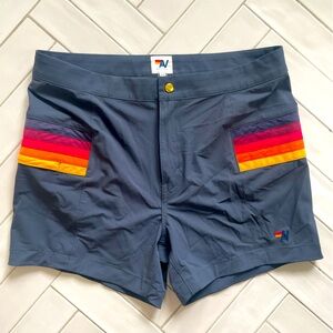 Men’s charcoal Aviator Nation swim shorts, Size 33
